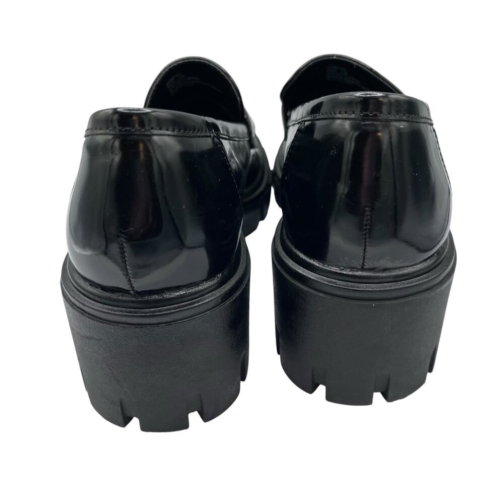 Crown Vintage Y2K "Sage" Chunky Penny Loafers 7M Patent Leather Lug Sole Grunge - Picture 5 of 6